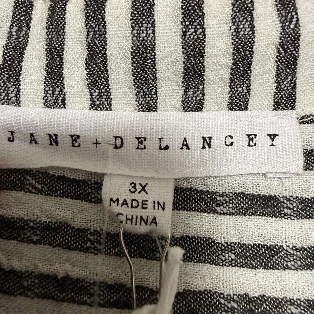 Jane + Delancey Shirt Dress 3X Midi Cottagecore Coastal Grandma Farmhouse Chic